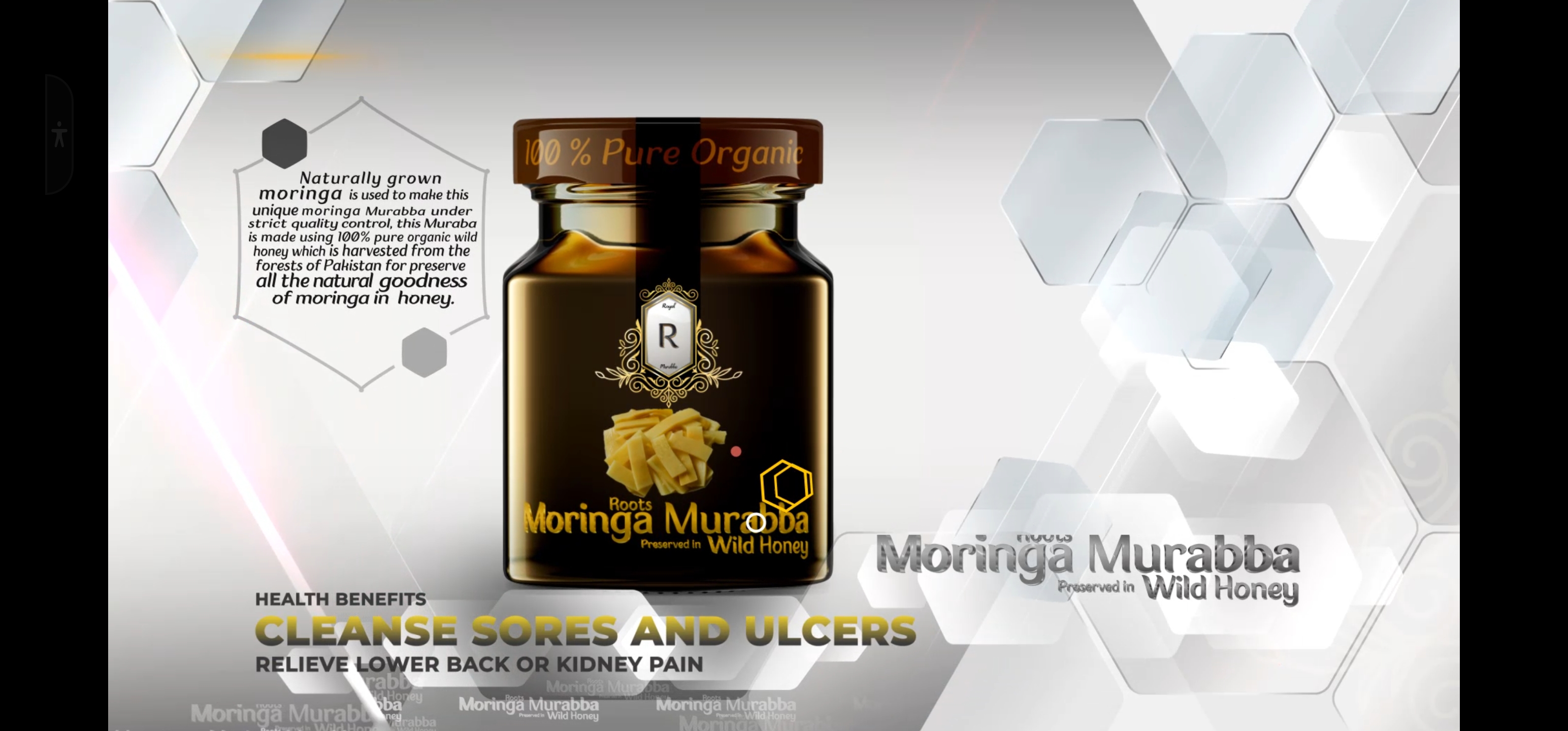 Moringa roots preserved in honey