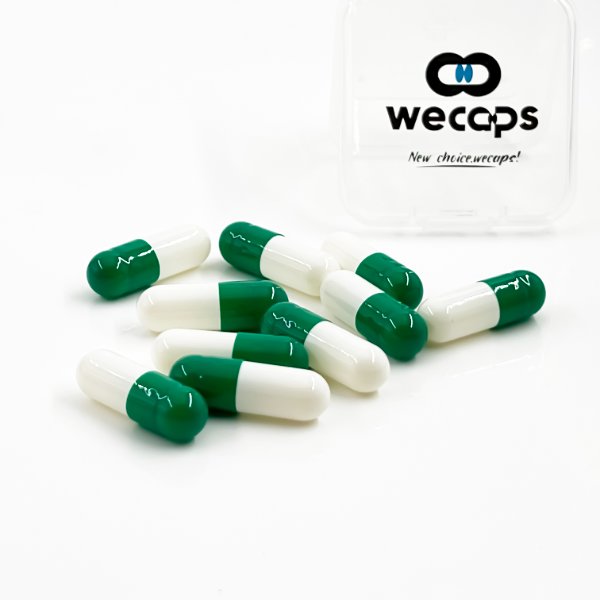 00# Green And White Gelatin Capsules