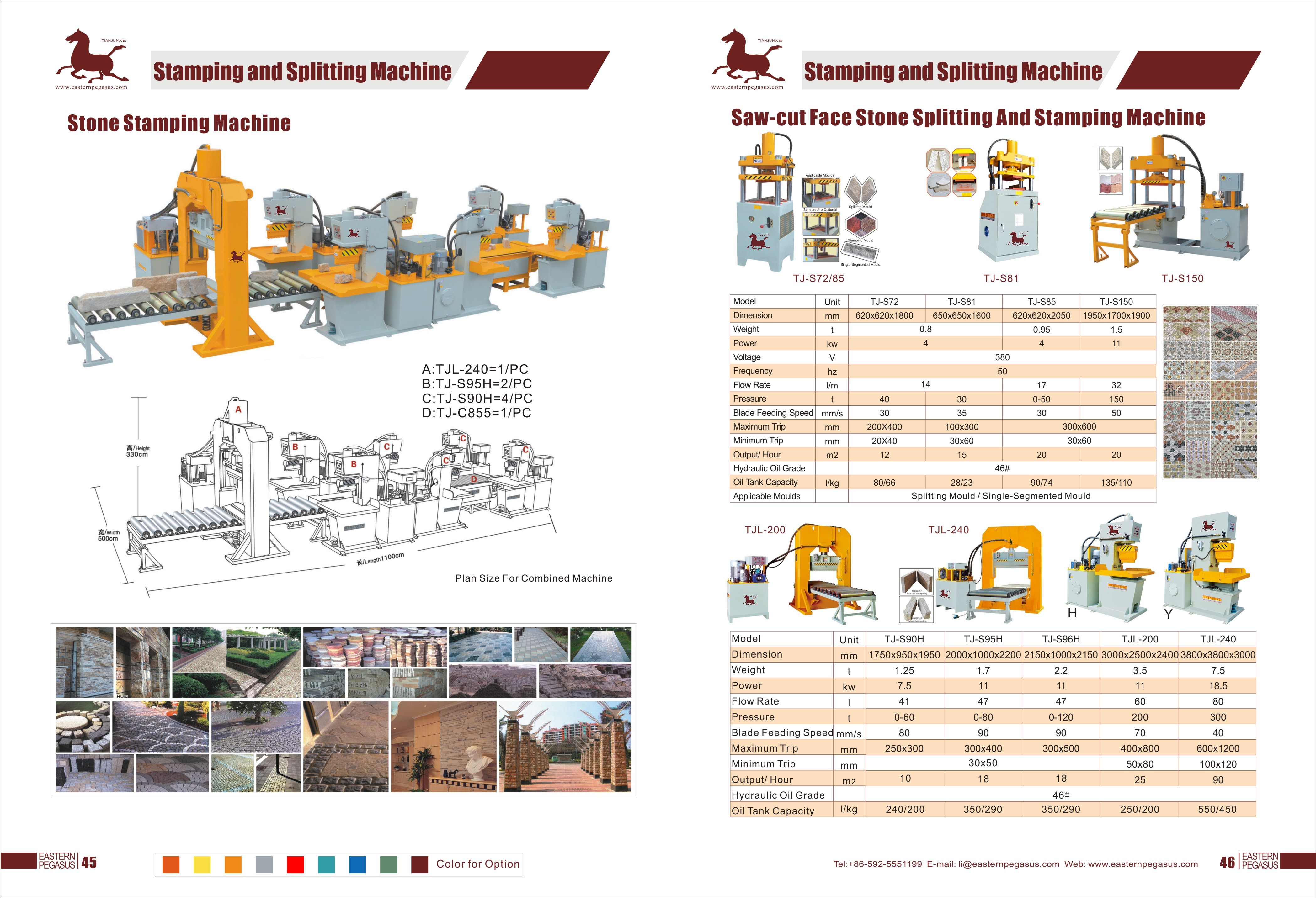 Saw-cut Face Stone Splitting And Stamping Machine