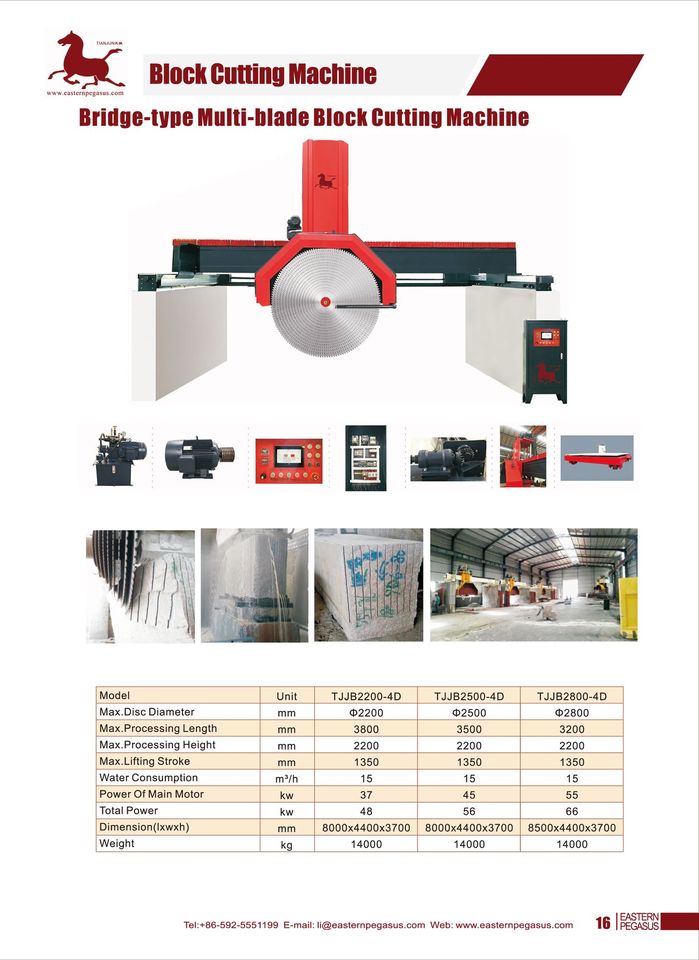 Bridge-Type Multi-blade Block Cutting Machine