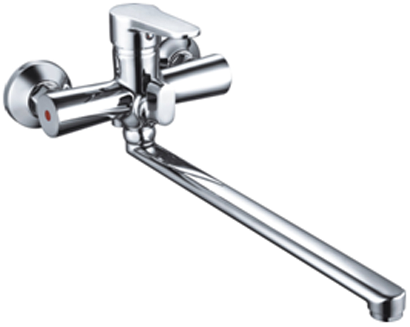 Wall-mounted kitchen shower mixer