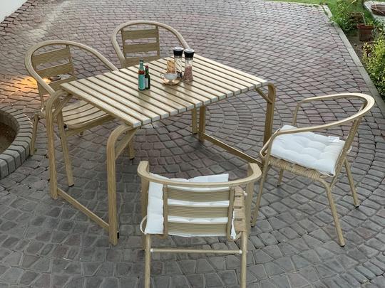 Aluminium Outdoor Table With 4 Chairs Set