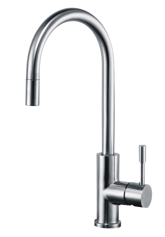 Stainless steel kitchen faucet