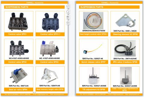 Seat parts， RV parts